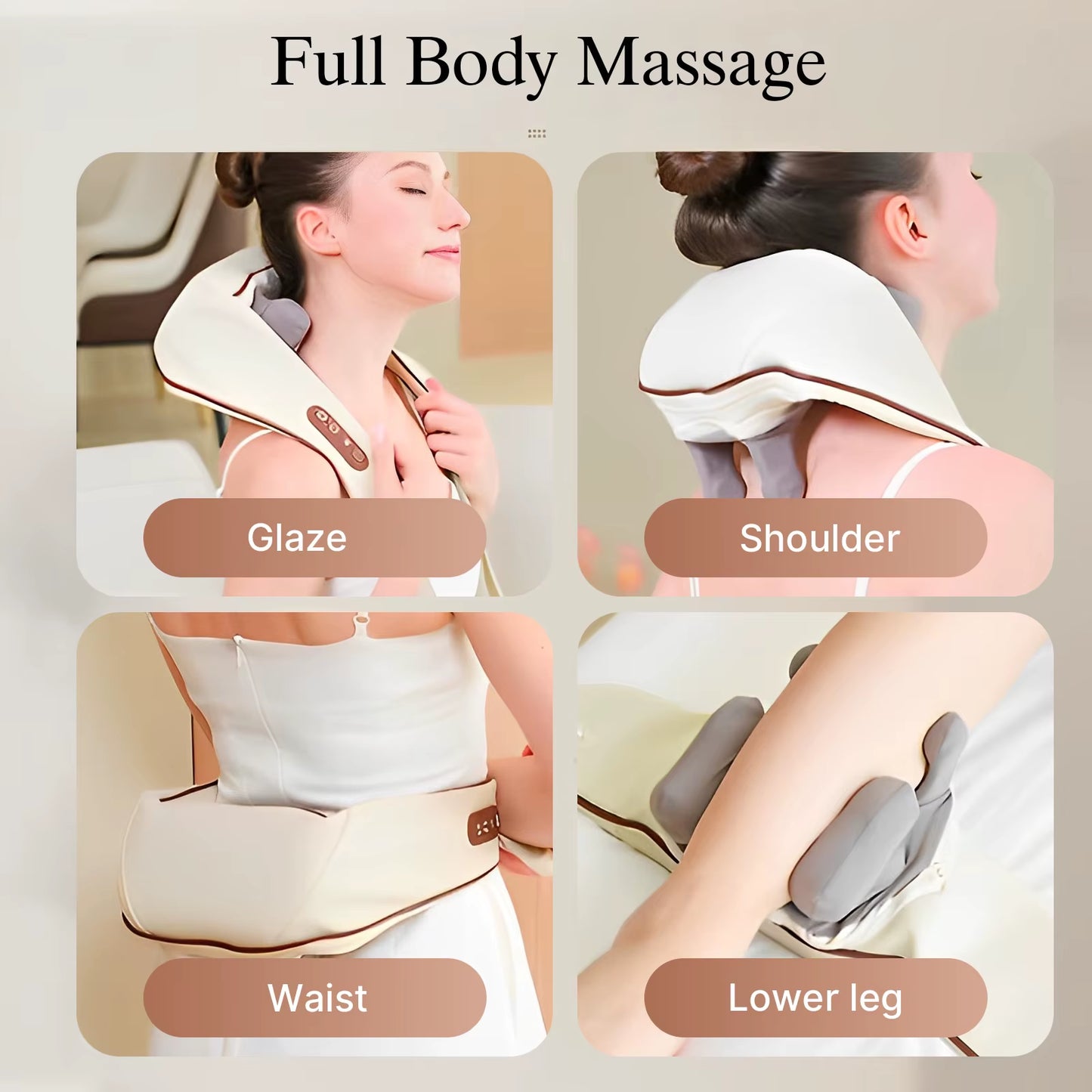 Experience Ultimate Relaxation with Our Cordless Neck and Shoulder Massager – Deep Tissue Pain Relief with Soothing Heat
